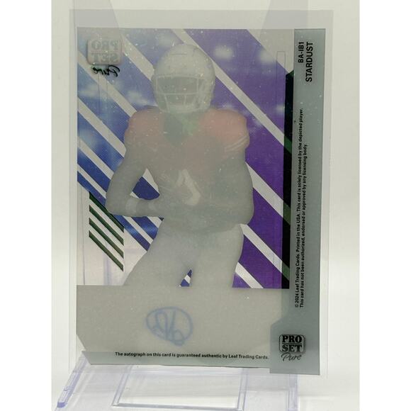 2024 Leaf Pro Set Pure Isaiah Bond Green Stardust Auto 2/5 SSP Texas Browns - Picture 2 of 2